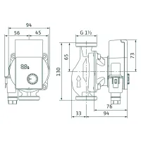 Circolatore Yonos PICO 1.0 25/1-6-130 interasse 130 mm filetto ø1"1/2 4248085