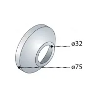 115 - Rosone tradizionale inox, ø75 x 32 -115.2205