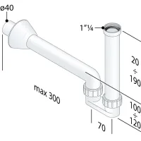 Sifone bidet in PP ø1.1/4" x ø40 mod. Savoia 8222.8546