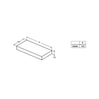 Ideal Standard Adapto mensola L.105 cm, in truciolare nobilitato, finitura legno miele U8408FF