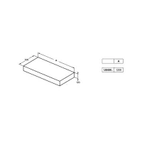 Ideal Standard Adapto mensola L.120 cm, in truciolare nobilitato, finitura legno miele U8409FF