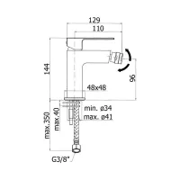 Elle-effe miscelatore bidet con scarico Clic-Clac 1"1/4G EF131KCR