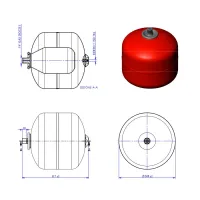 EXTRAVAREM LR CE vaso espansione per riscaldamento da 12 litri, attacco 3/4", pressione massima 6bar UR012231CS000000