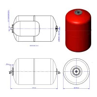 EXTRAVAREM LR CE vaso di espansione per riscaldamento 40 litri, attacco 3/4", pressione massima 5bar UR040231CS000000