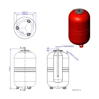 MAXIVAREM LR CE vaso espansione per riscaldamento da 300 litri, attacco 1"1/2, pressione massima 6bar UR300471CS000000