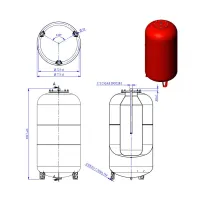 Vaso di espansione MAXIVAREM LR CE da 700 litri UR700471CS000000