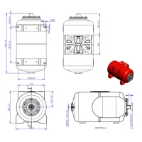 Autoclave a membrana sostituibile per acqua sanitaria INTERVAREM orizzontale da 20 litri S2H20361CS0BP000