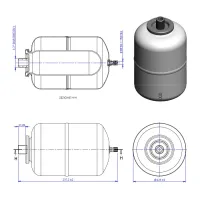 EXTRAVAREM LC CE vaso espansione multifunzione da 2 litri, attacco 1/2", pressione massima 10bar R1002823S4000000