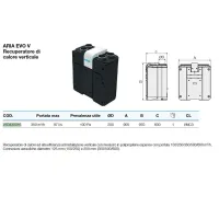 ARIA EVO V Recuperatore di calore verticale, portata max 350 m3/h VS0430016