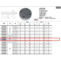 Flangia cieca PN16 DN100 - (4") EN 1092-1-05 tipo A 422100016