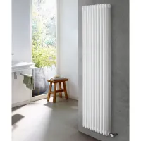 Radiatore tubolare multicolonna Zehnder Charleston 3100 da 3 colonne, 10 elementi, H.1000 mm - Colore bianco RAL9016 - Allacciamento: 1270 3100-010-1270-9016