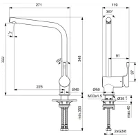 Ideal Standard Ceralook miscelatore lavello, BlueStart, cromo BC174AA