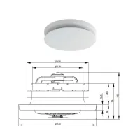 Valvola a disco per aria aspirata Zehnder ComfoValve Luna E125 DN 125, colore bianco (RAL 9003) con filtro a cono 705613127