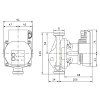 Varios PICO-STG 15/1-8-130 interasse 130 mm G 1" circolatore singolo a rotore bagnato con attacchi filettati 4232742