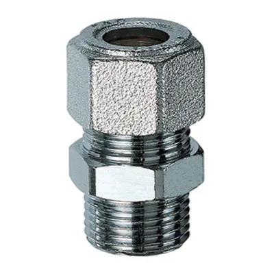 5070 - Nipplo Niplex MASCHIO cromato tipo ridotto - Misura 3/8" x 10 tenuta gomma 5070 38G10