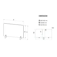 Inda barriera protettiva anticontagio 100x70 cm I-FC6510CTR