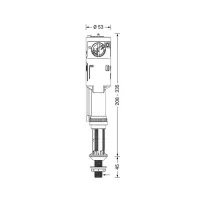 Rubinetto galleggiante 2.01/TO per cassette wc codolo in ottone m3/8'' basso 2.01/TO