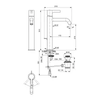 Ideal Standard Joy miscelatore monocomando lavabo da appoggio con scarico, h. 31 cm BC781AA