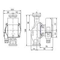 Circolatore Wilo mod. Atmos PICO 25/1-6-180 interasse 180 mm filetto ø1"1/2 4232694