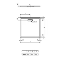 Ideal Standard Ultraflat New piatto doccia quadrato 80x80 cm, in acrilico, colore bianco finitura lucido T446601