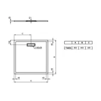 Ideal Standard Ultraflat New piatto doccia quadrato 80x80 cm, in acrilico, colore bianco finitura lucido T446601