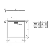 Ideal Standard Ultraflat New piatto doccia quadrato 90x90 cm, in acrilico, colore bianco finitura lucido T446701