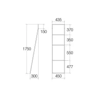 Scaletta portasalviette in acciaio verniciato bianco h. 1750 mm 5118.09