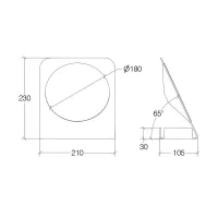 Specchio ingranditore 5x da appoggio con contenitore in alluminio verniciato bianco 55864.09