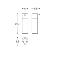 Micra dispenser sapone da appoggio cromato - Misura 60 x 85 x 217 mm WJP047A7832001