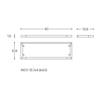 Micra mensola cromata - Misura 400 x 130 x 14 mm WJP047A5040001