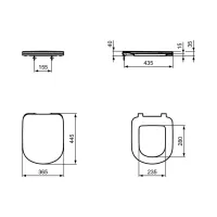 Ideal Standard I.LIFE A sedile per vasi a terra staccati da parete, con discesa rallentata, colore bianco finitura lucido T467901