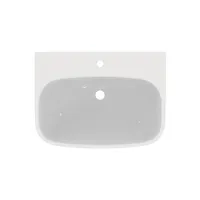 Ideal Standard I.LIFE A lavabo sospeso o da appoggio L.65 cm, monoforo, con troppopieno, colore bianco finitura lucido T451001