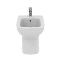 Ideal Standard I.LIFE A bidet a terra, a filo parete, universale, con troppopieno, monoforo, colore bianco finitura lucido T464101