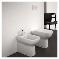 Ideal Standard I.LIFE A bidet a terra, a filo parete, universale, con troppopieno, monoforo, colore bianco finitura lucido T464101