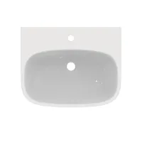 Ideal Standard I.LIFE A lavabo sospeso o da appoggio L.55 cm, monoforo, con troppopieno, colore bianco finitura lucido T451201