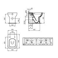 Ideal Standard I.LIFE A vaso a terra RimLS+, a filo parete, universale, senza sedile, colore bianco finitura lucido T463101