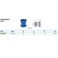 AriaSilent Link standard ø63 L.100 mm per sistemi di VMC (Ventilazione meccanica controllata) VS0435201