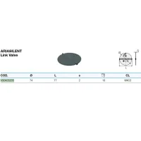 AriaSilent Link Valve ø74 mm L. 77 mm per sistemi di VMC (Ventilazione meccanica controllata) VS0435235