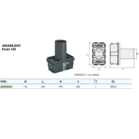 Bocchetta Valsir AriaSilent Point 100 con valvola ø125 mm per sistemi di VMC (Ventilazione meccanica controllata) VS0435313