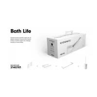 Cosmic Bath Life pack con portascopino, 2 appendini, portarotolo e portasalviette 3140761