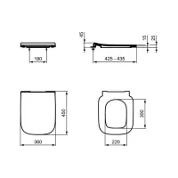 Ideal Standard I.LIFE B sedile slim, con chiusura rallentata, colore bianco finitura lucido T500301