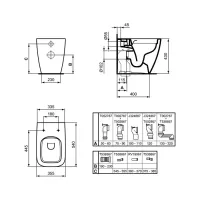 Ideal Standard I.LIFE B vaso a terra universale, a filo parete, senza brida e senza sedile, colore bianco finitura lucido T458101