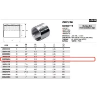 Manicotto 3/4" AISI316L- ISO4144 da tubo senza saldatura 268304316L