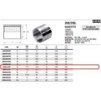 Manicotto 1"1/4 AISI316L- ISO4144 da tubo senza saldatura 268114316L