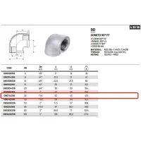 Gomito 90° FF 1"1/4 AISI316 - ISO4144 090114316L