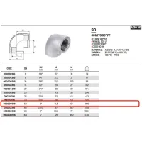 Gomito 90° FF 2" AISI316 - ISO4144 090200316L