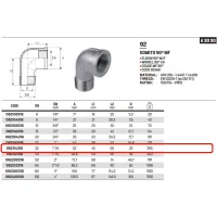 Gomito 90° MF 1"1/4 AISI316 - ISO4144 092114316L