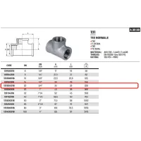 Tee femmina 3/4" AISI316 - ISO4144 131304316L