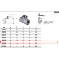 Tee femmina 2" AISI316 - ISO4144 131200316L