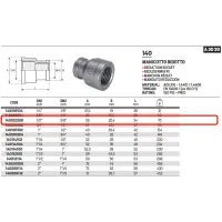 Manicotto ridotto FF 1/2" x 3/8" 316 ISO4144 140102308L